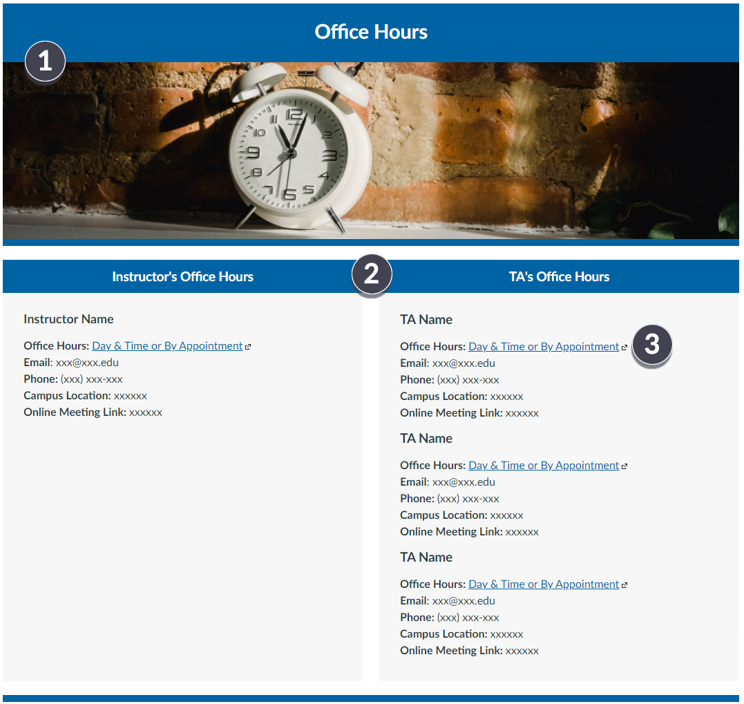 Office Hours Page